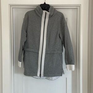 Lululemon double zip white gray jacket
